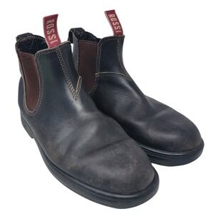 Rossi Endura Chelsea Boots AU 9.5 US 10.5 Brown Leather Slip On Work Boots